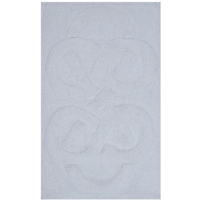 Knightsbridge Tuft Twisted 220 GSF Non Skid Back Bath Rug 20 x 30 - White