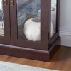 SKRAN 71" H Lighted Curio Cabinet Display Case, Wooden Cabinets with Adjustable Shelves and Tempered Glass Door for Living Room - 4 of 4