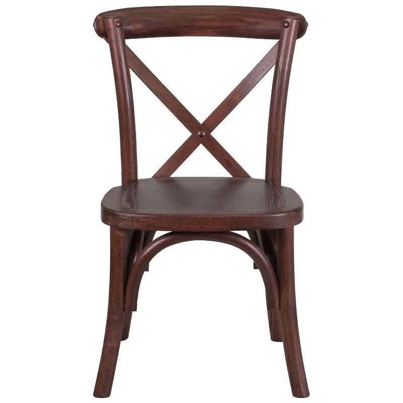 Flash Furniture HERCULES Series Stackable Kids Mahogany Wood Cross Back Chair, 5 of 6