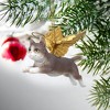 Design Toscano Honor the Feline: Grey Tabby Holiday Cat Angel Ornament - 2 of 4