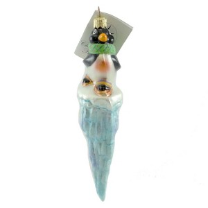 Christopher Radko 7.0 Inch Pen-Cicle Ornament Penguin Ice Christmas Tree Ornaments - 1 of 3