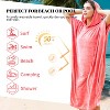 Catalonia Oversized Wearable Beach Towel for Womens Mens, Surf Cape Changing Towel Robe for Adults, Hooded Wetsuit Change Cape, One Size Fits All - 3 of 4