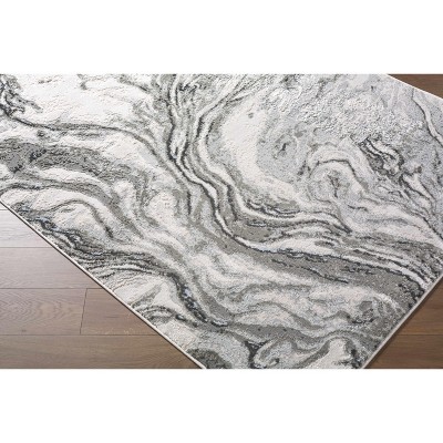 Hauteloom Brandi Gray Marble Area Rug