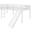 NicBex Twin Size Bunk Bed L-Shaped Loft Bed Wooden Bed Frame with Slide, Ladder and Full Length Guardrail, No Box Spring Required, White - 3 of 4