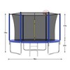 GDFStudio David Outdoor/Indoor Galvanized Steel Ladder Round Trampoline with Enclosure and Basketball Hoop - 3 of 4
