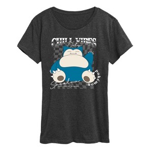 Women's - Pokémon - Snorlax Chill Vibes Short Sleeve Graphic T-Shirt - 1 of 4