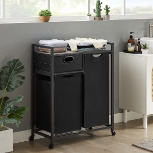 Laundry basket, laundry basket with drawers, 2 laundry sorting machines, 2 bags, 1 storage rack - 1 of 4