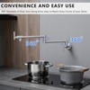 Brass Pot Filler, Wall Mount Commercial Pot Filler Faucet, Brass Copper Material - 4 of 4