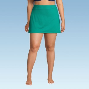 Lands' End Women's Tummy Control Skirt Swim Bottoms - 1 of 4