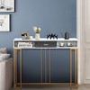 Tangkula Console Entryway Hallway Table Gold Narrow Long Sofa Table for Living Room - 2 of 4