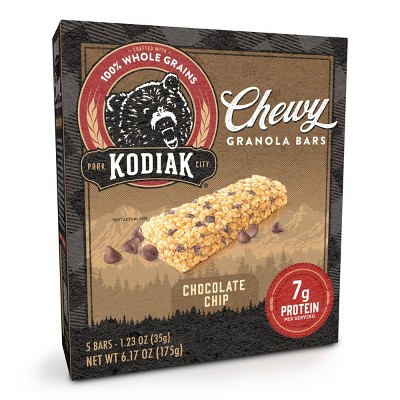 Kodiak Chocolate Chip Chewy Granola Bars - 6.17oz/5ct : Target