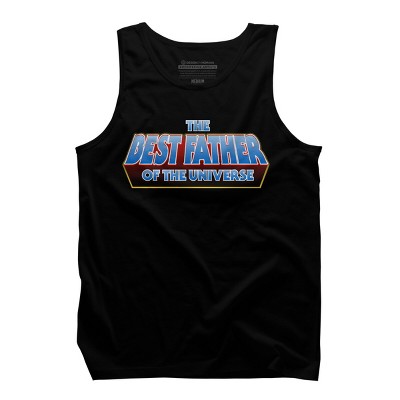 Men's Design By Humans The Best Father of the Universe By Melonseta Tank Top