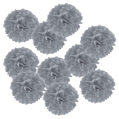 Unique Bargains Decorative Reusable Party Wedding Tissue Pom Poms Flowers 10 Pcs