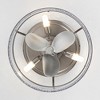 Parrot Uncle 13.2" Satin Nickel LED 3-Blade Fandelier with Light and Remote - 3 of 4