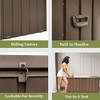 150 Gallon Storage Deck Box, Weather Resistant Lockable Storage Bin Container, Utility Storage Bench For Outside Cushions, Throw Pillows, Pool Supply - 3 of 4