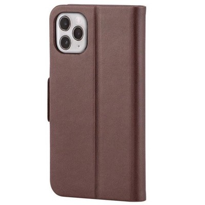 Monoprice iPhone 11 Pro (5.8) PU Leather Wallet Case - Chocolate - Magnetic Cover, Integrated Stand, With Built-In Card Slots - FORM Collection