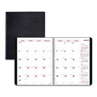 Brownline DuraFlex 14-Month Planner 11 x 8.5 Black 2022 CB1262VBLK