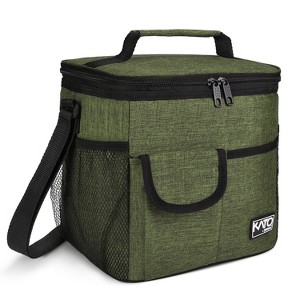 Tirrinia Large Lunch Bag for Women Men, 10.5L Insulated Leakproof Thermal Reusable Lunch Cooler Tote Bag with Front Pockets - 1 of 4