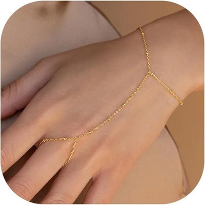 Gold Bracelets for Women,Dainty Bracelets Set for Women Trendy, Gold Bracelets Stack With Beaded, Cuban
