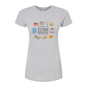 Women's - Gilmore Girls - Stars Hollow Grid Fitted Graphic T-Shirt - 1 of 2