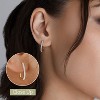 GILDED 1/4, 1/2, 1, 2 Carat Total Weight Lab-Grown Diamond Prong Set Hoop Earrings in 925 Sterling Silver & 14KT Yellow Gold Plated Silver - 3 of 4