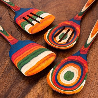 Baltique Marrakesh Multicolor Birch Wood Cooking Utensil Set
