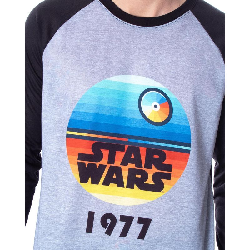 Star Wars Men's Pajamas Star Wars 1977 Raglan Shirt And Pants Pajama Set Star Wars 1977, 2 of 5