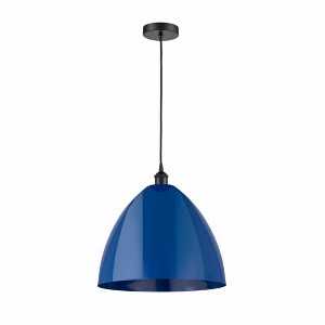Plymouth Dome - 1 Light Cord Hung Mini Pendant In Industrial Style-18.75 Inches Tall and 16 Inches Wide - 1 of 1