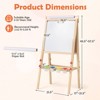 Costway 3-in-1 Art Easel for Kids with Magnetic Chalkboard & Whiteboard Paper Roll - 3 of 4