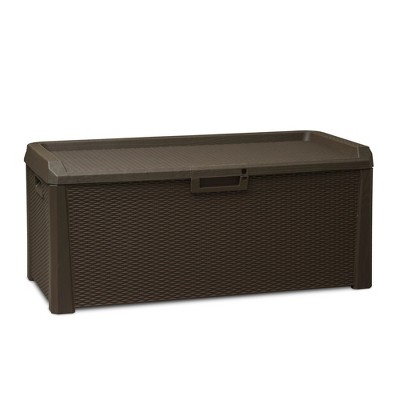 Toomax Santorini Plus Lockable Deck Storage Box Bench For Outdoor Pool ...