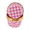 Unique Bargains Checkered Print Disposable Baking Cups Aluminum Foil 2.68"x1.57" 50 Pcs - 3 of 4