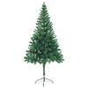Aghana Digitals 70.9in Pre-lit Green PVC Artificial Christmas Tree with Warm White LED Lights, Cone - 3 of 4