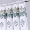 RT Designers Collection Dayton Emb Attached Valance Backing Blackout Window Curtains 50" x 84" White/Teal - 3 of 4