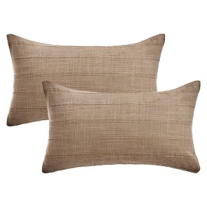 REGALWOVEN Linen Fade-Resistant Soft Solid Minimalist Neutral Throw Pillow Covers 2 Pcs - 1 of 4