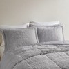 Sapphtopaz Bedding Comforter Sets Long Fur Ombre Pattern Design Reversible Quilt Set - 3 of 4