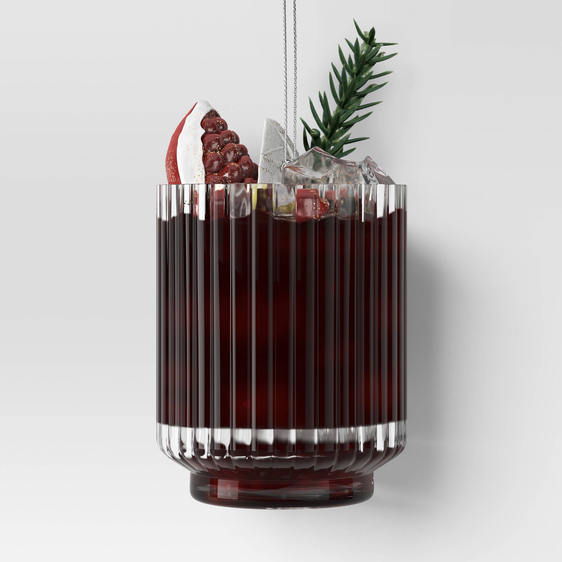 Christmas Glass Mulled Wine Cocktail Ornament - Wondershop™