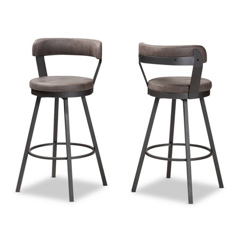 Swivel counter stools with deals backs leather