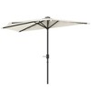 Outsunny Half Umbrella Outdoor Patio Umbrella, UPF 30+ Small Balcony Umbrella, Vented Tiltable Half Patio Umbrella with Crank 8 Ribs - 4 of 4