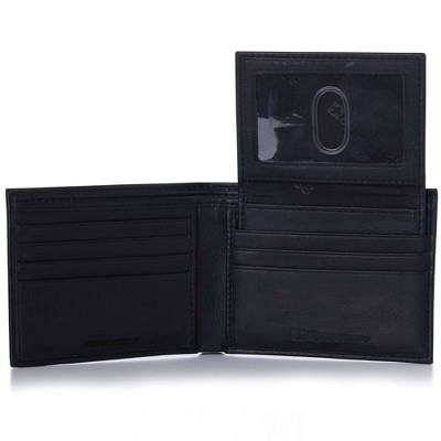 Buy Alpine Swiss Mens Leather Flipout ID Wallet Bifold Trifold Hybrid  Slimline Black/One Size at