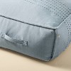 44"x22"x10 Rib Stripe Woven Chambray Outdoor Patio Cushioned Bench  Blue - Hearth & Hand™ with Magnolia - 4 of 4