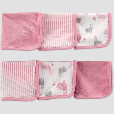 Baby Girls' Llama Washcloth Set - Just One You® made by carter's Pink