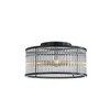 ALOADECOR Modern Glam  Glass Drum Flush Mount Contemporary Ceiling Light For Living Room Entryway Bedroom - 4 of 4