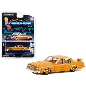 1990 Chevrolet Caprice Classic Custom Kandy Orange Metallic with Orange Interior 1/64 Diecast Model Car by Greenlight - 1 of 3