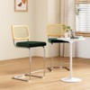 FURNIinspire Dining Chair, Counter Height Bar Stools Set of 2, Bar Chairs and Stools, Armless, Ideal for Kitchen Islands, Green, 18.9"*17.7"*39.4" - 2 of 4