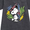- Peanuts - Dancing Snoopy Scribbles Graphic Short Sleeve Fleece Dress - 2 of 4