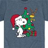 Boys' - Peanuts - Snoopy and Woodstock Christmas Skating Short Sleeve Graphic T-Shirt - 2 of 4