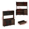 FUFU&GAGA 63"W Wooden Buffet Sideboard with Drawer Hooks and Open Shelf Worktop - 3 of 4