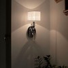 Parker Point 15.5" 1 Light Wall Sconce with Optical Crystal Accents and Organza Fabric in Chrome - 3 of 3