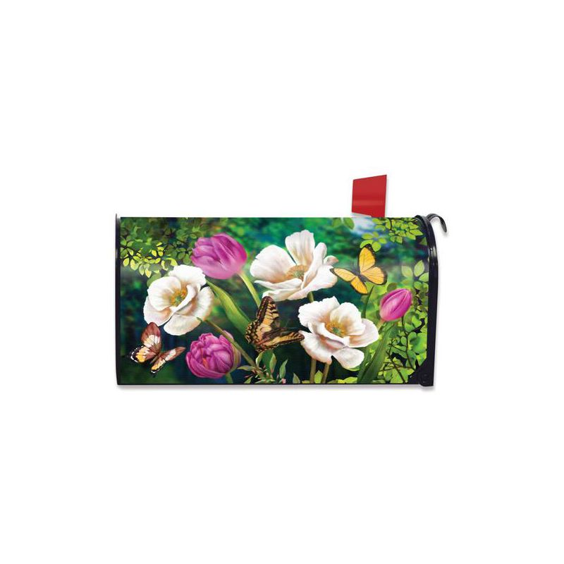 Butterflies And Poppies Spring Mailbox Cover Floral Standard Briarwood Lane, 1 of 4