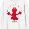 Sesame Street Meditating Elmo Crew Neck Long Sleeve White Unisex Adult Sweatshirt - 2 of 3